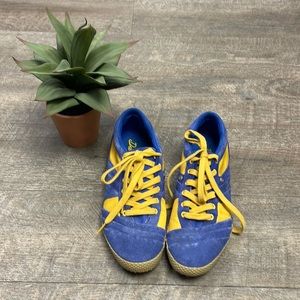 Diesel Blue Suede Tennis Shoes